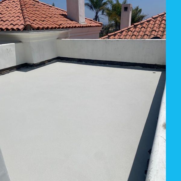 recently waterproofed rooftop deck