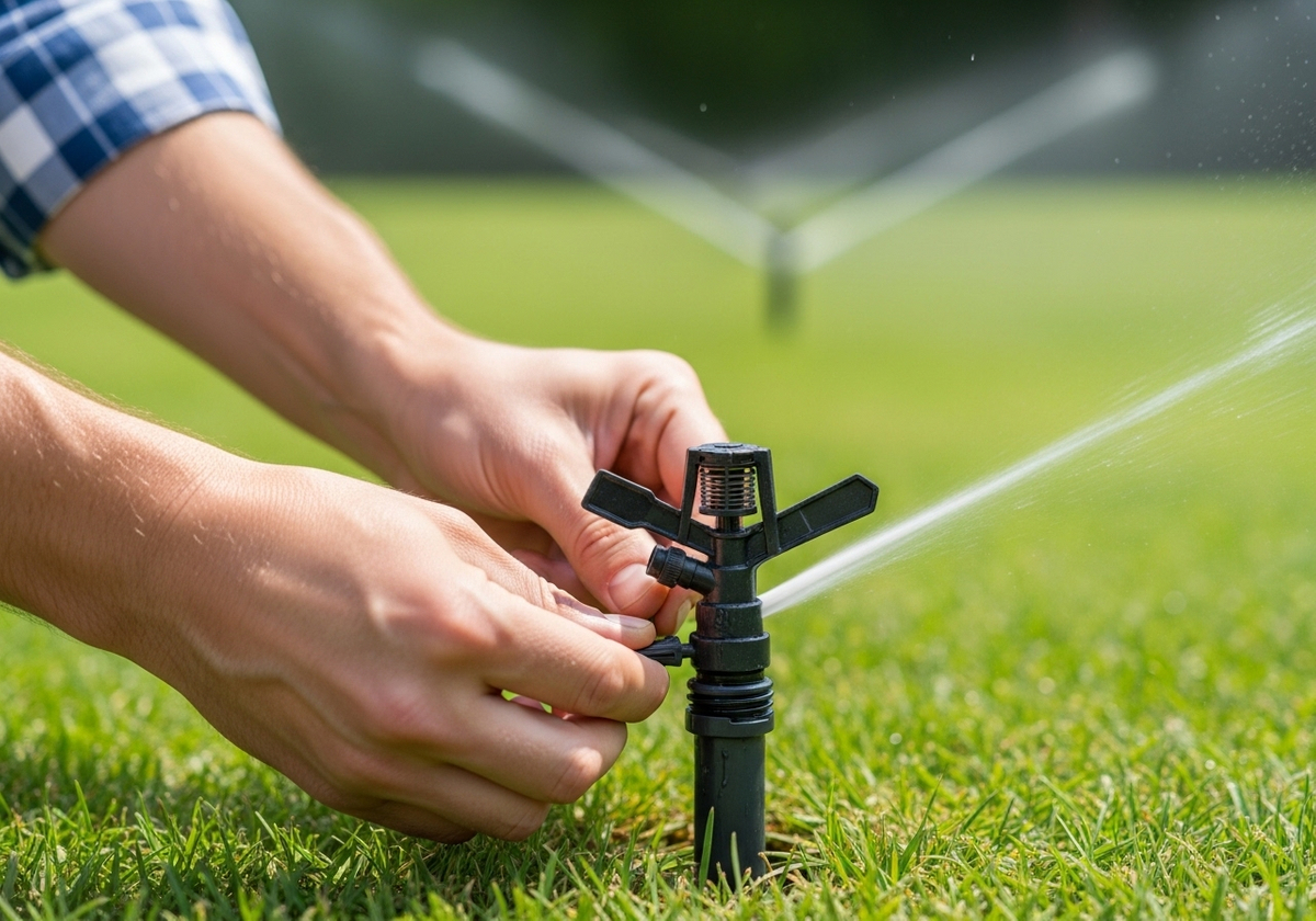 Adjusting Garden Sprinkler