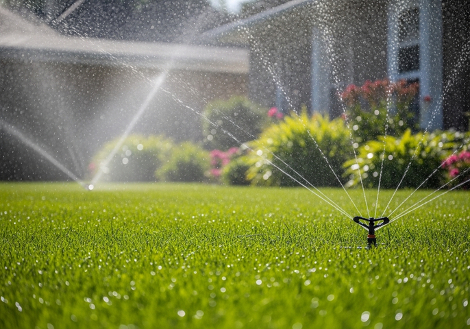 Lawn Irrigation with Sprinklers