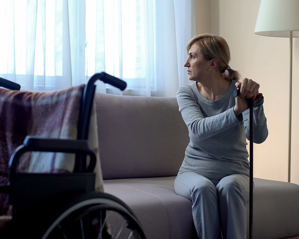 Photo of a woman with a disability Photo of a woman with a disability