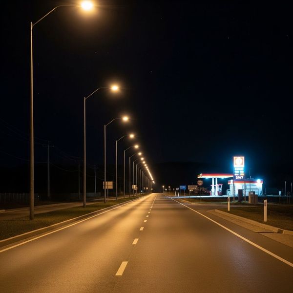 road at night