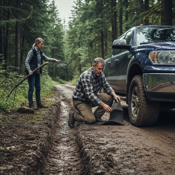 Truck stuck in the mud