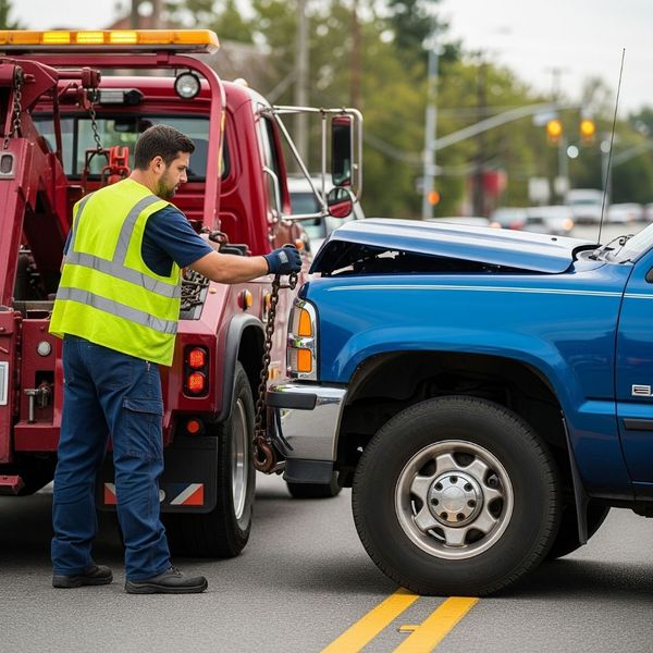Professional accident towing service