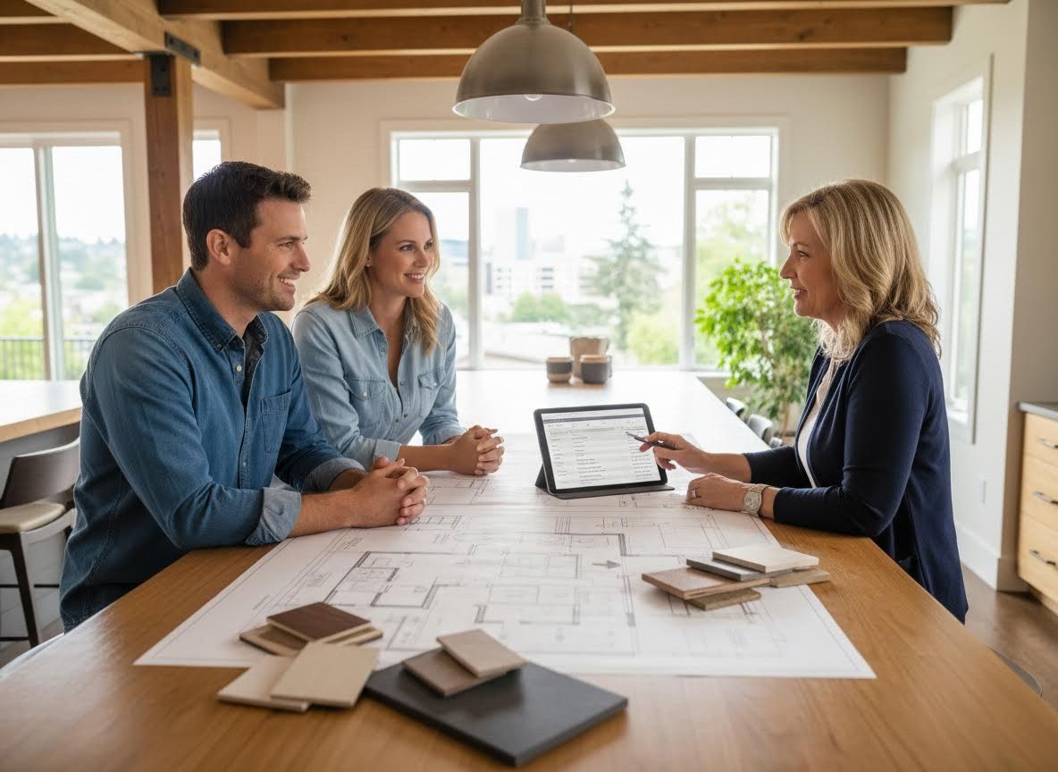 Couple Discussing Home Design with Consultant