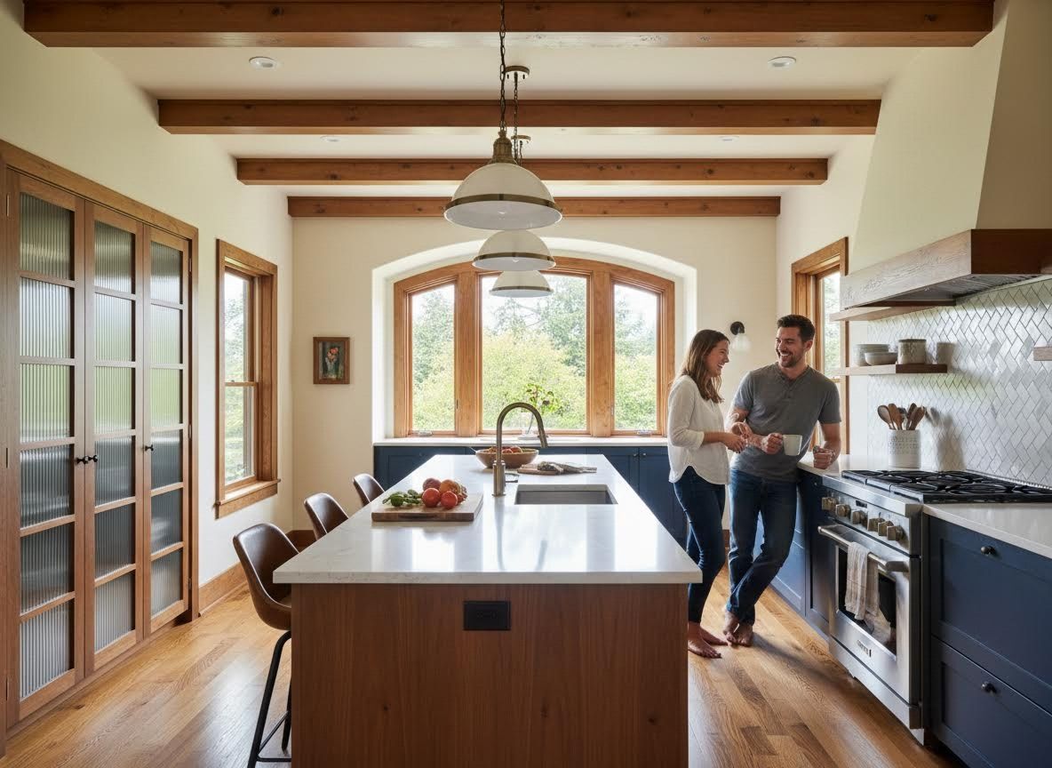 Couple Enjoying a Modern Kitchen