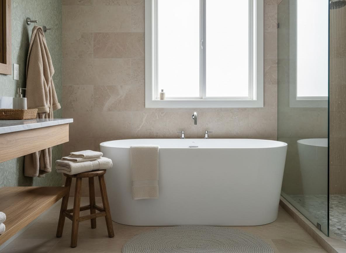 Modern Bathroom with Freestanding Tub