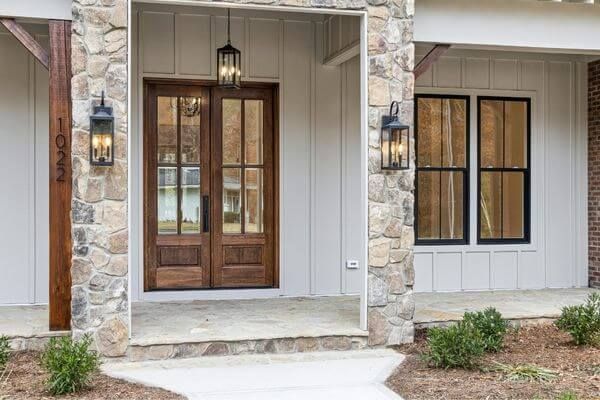 house with windows and door