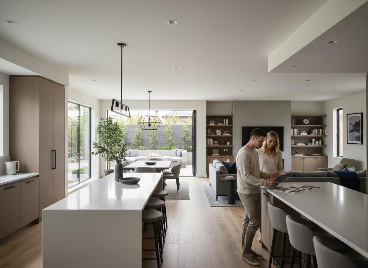 Modern Open Concept Home with Couple