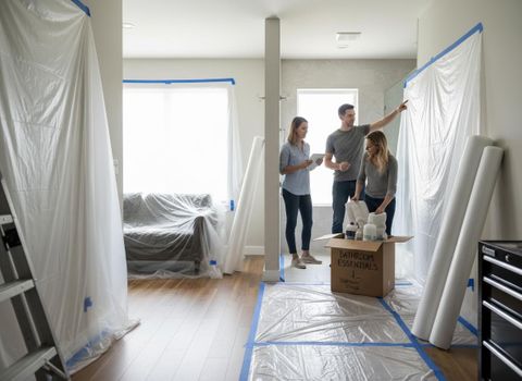 People preparing home for renovation