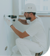 a contractor working on a repair