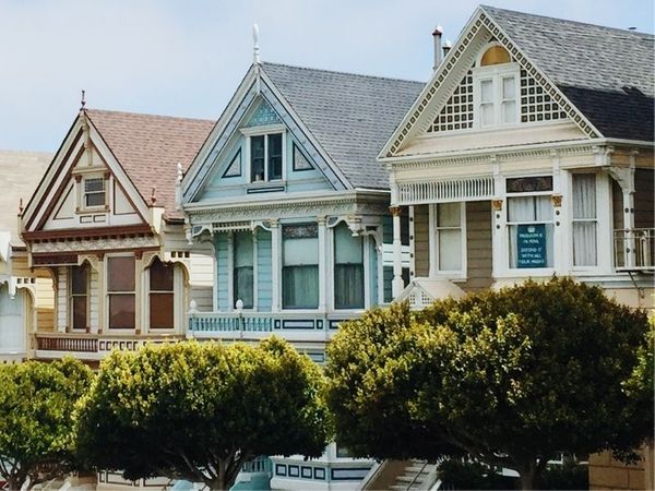 Different colored houses