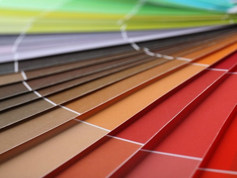 Close up of color swatches Close up of color swatches