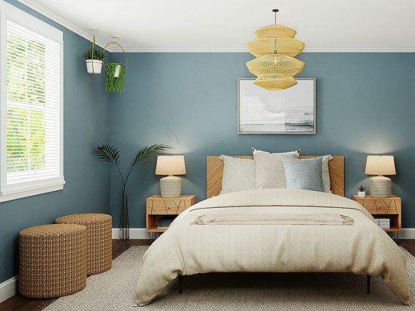 beautifully painted bedroom