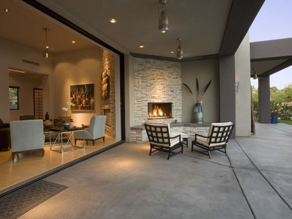 Painted backyard exterior 