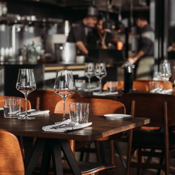 tables set at restaurant