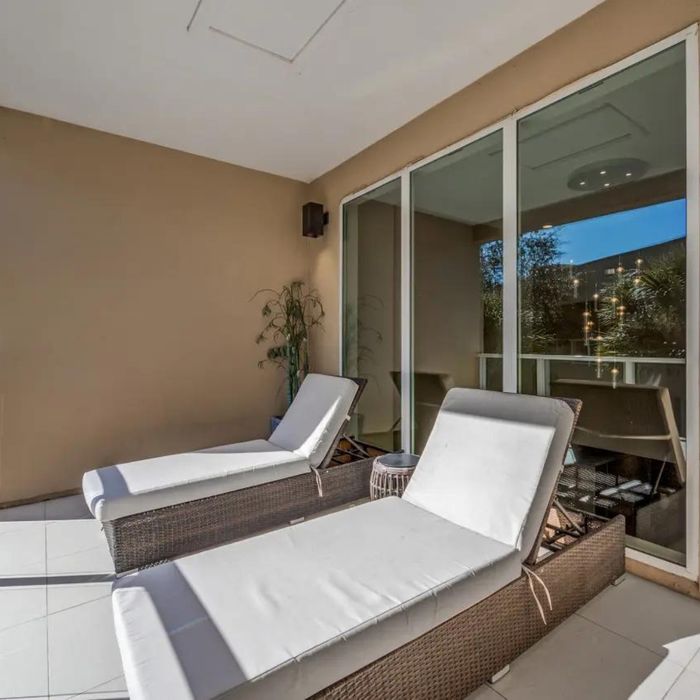 Relaxing seating on a balcony