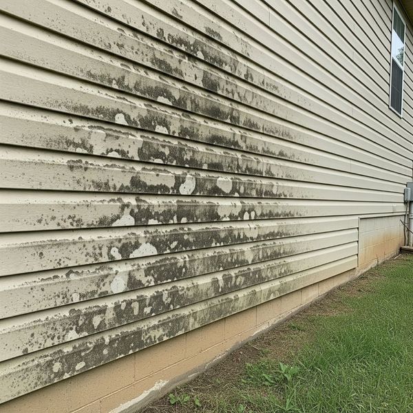 green moldy siding
