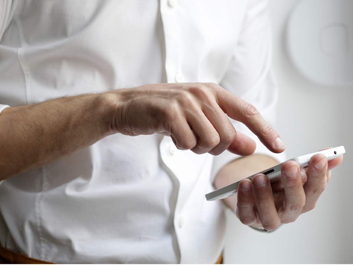 Image of someone using a phone