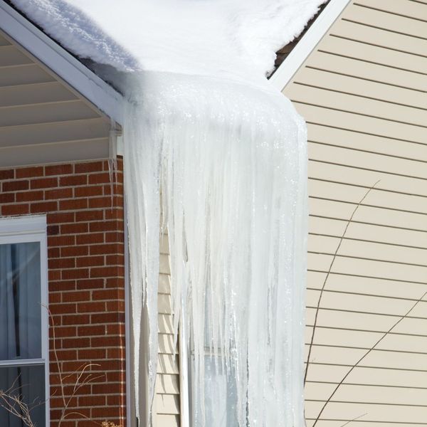 Ice Dam on a house