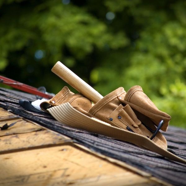 tools sitting on roof