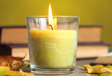 image of lit candle