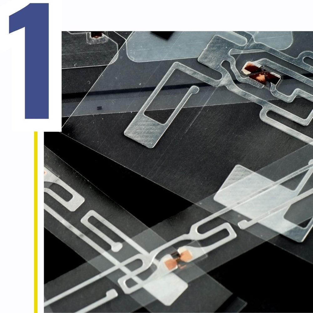 numeral 1, RFID stickers