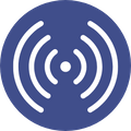 beacon icon (dot with radiating curved lines in all directions)