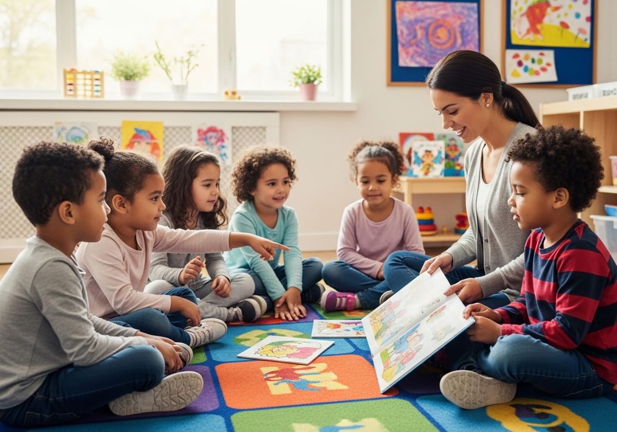 Teacher Reading to Preschool Children