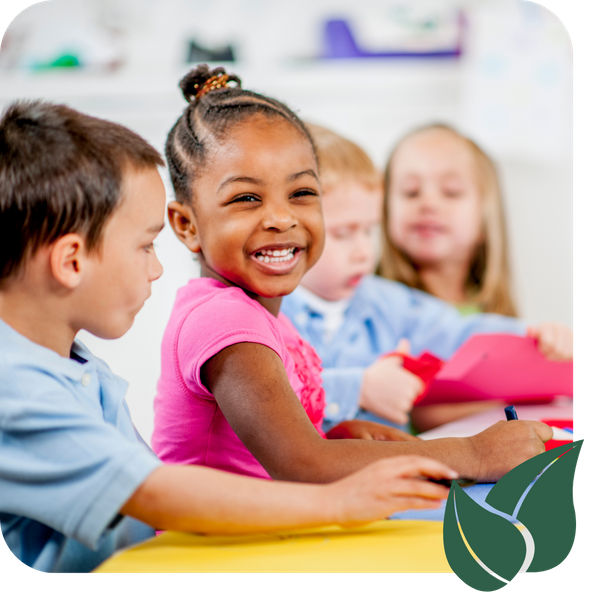 Happy kid learning