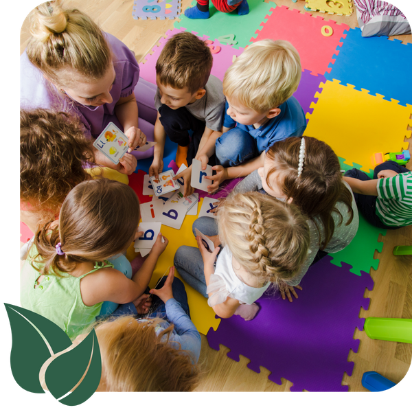 kids learning together in group
