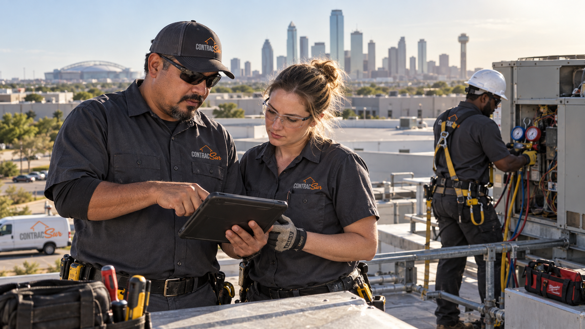 HVAC employee duties and payroll review