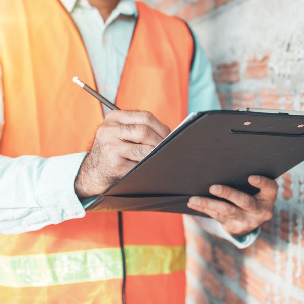 contractor with clipboard contractor with clipboard