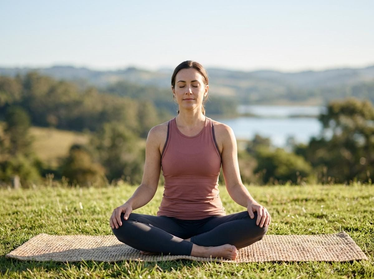 Woman Meditating Outdoors in Nature