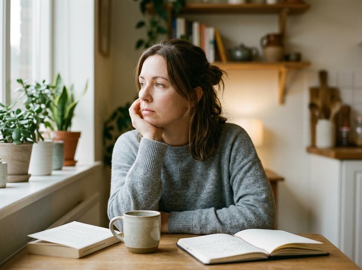 Thoughtful Woman Looking Out Window