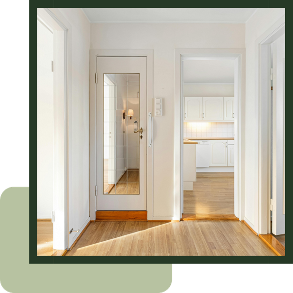 Clean white home layout