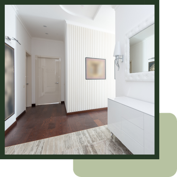 Clean hallway in a home