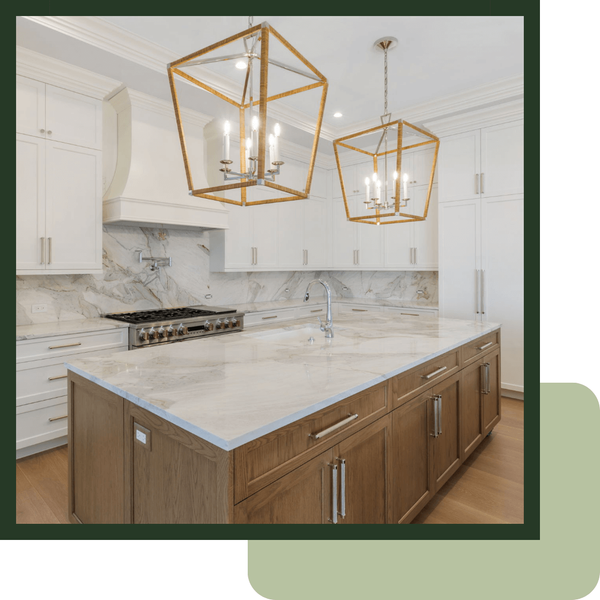 custom kitchen in new home
