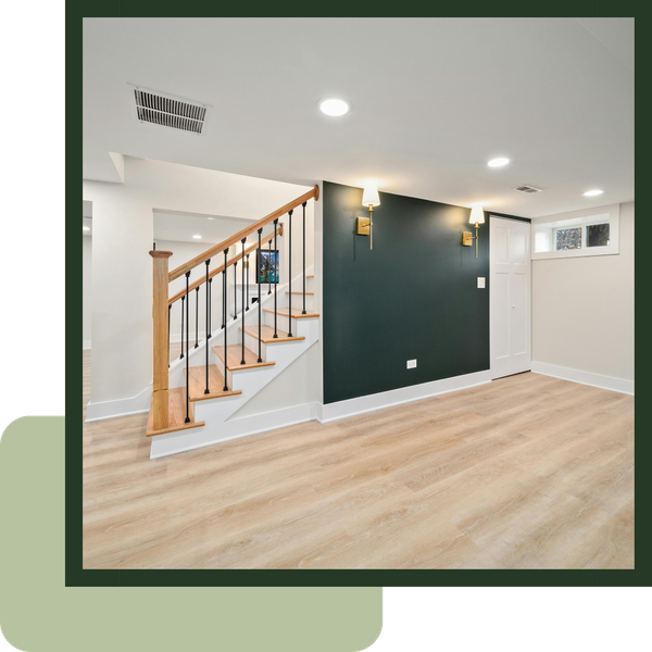 Clean, new basement