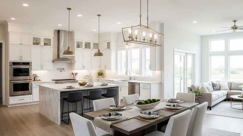 open floor plan home