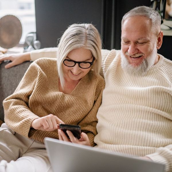 grandparents watching live streamed ultrasound