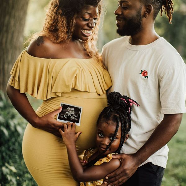 family with baby ultrasound