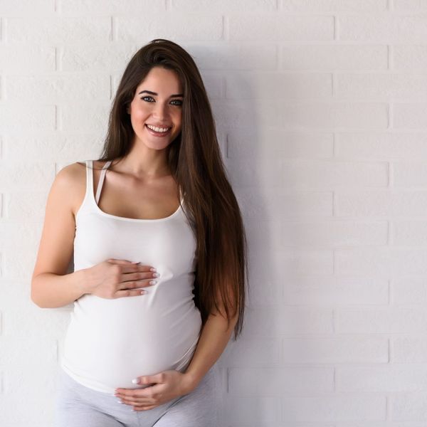 smiling pregnant woman