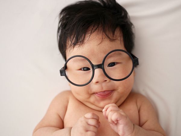 Image of baby with Harry Potter glasses
