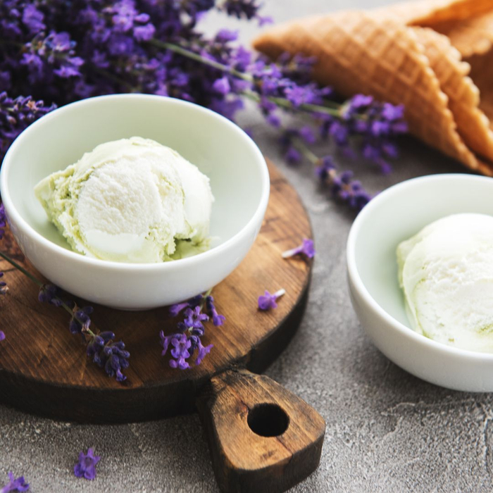 lavender and vanilla ice cream