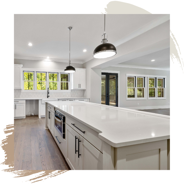 painted kitchen in a modern home