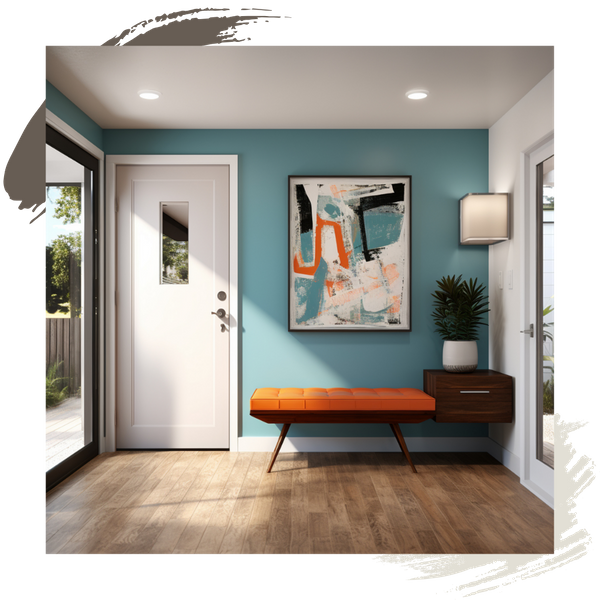 painted foyer in a home