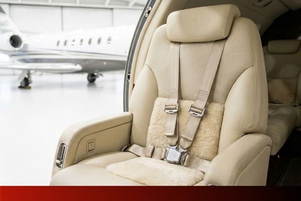 a pilot's seat in a private plane