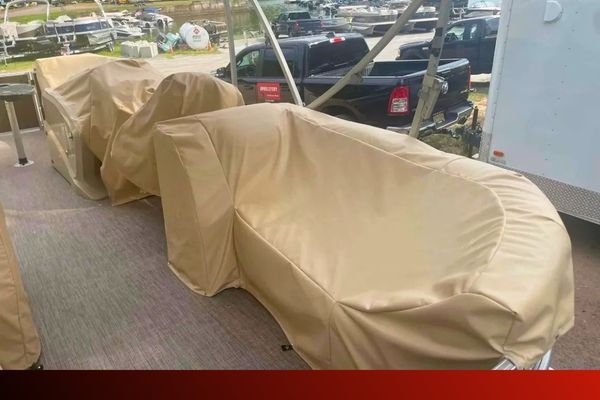 boat furniture covered