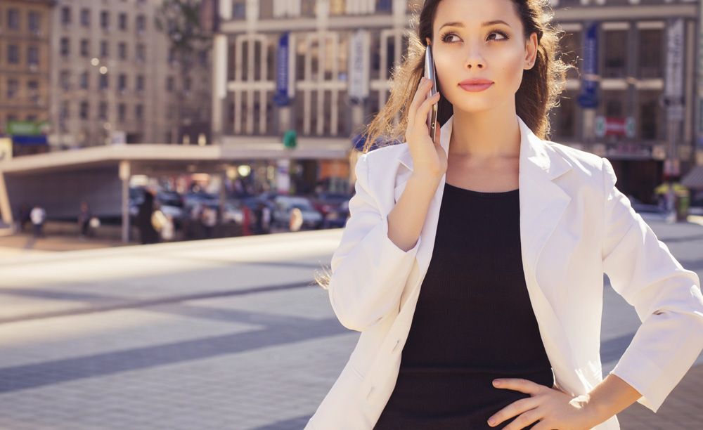 Woman calling on the phone