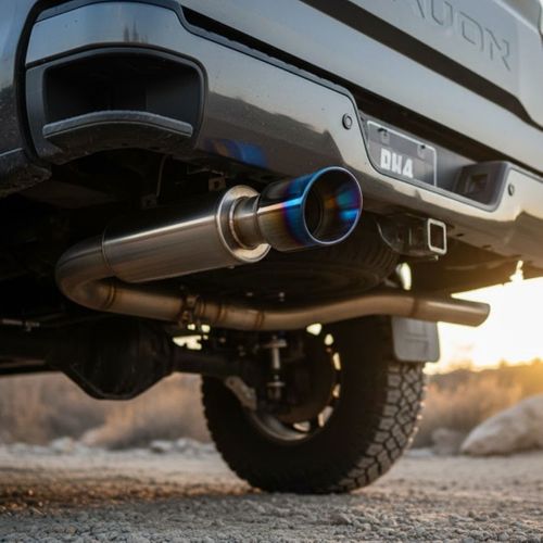 Upgraded truck exhaust pipe.